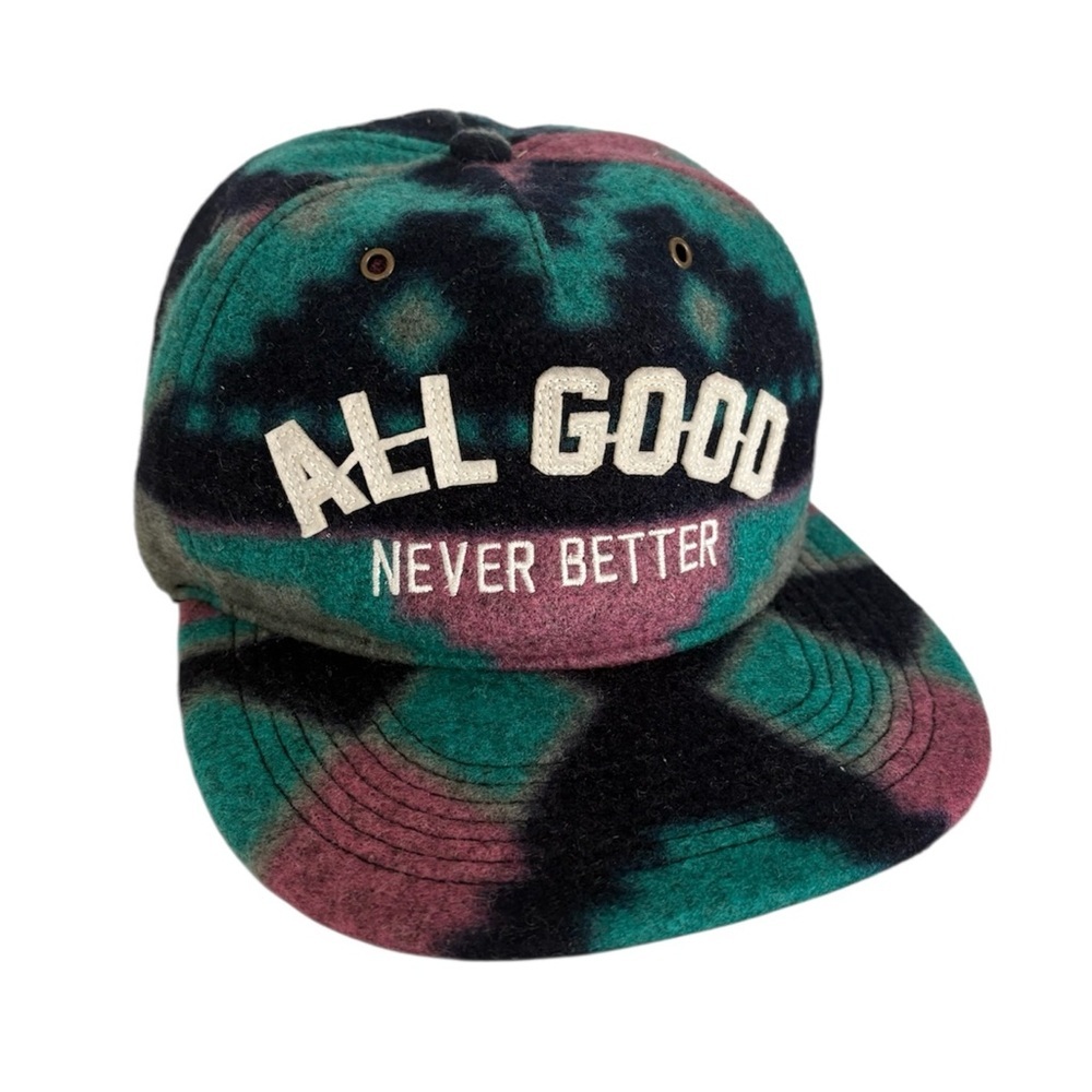 All Good Never Better Fleece Retro Print Cap
